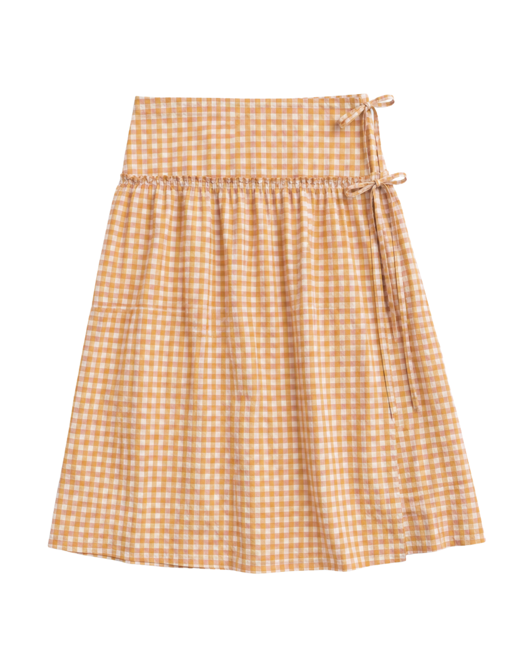 Sophie Wrap Skirt Mustard Gingham
